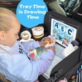 thumbnail image 3 of Bandeja de viaje infantil MENZOKE para asiento de coche con tablero de dibujo negra, 3 of 9