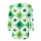 thumbnail image 5 of Xuyuer Women St Patricks Day Sweatshirts Lucky Clover Blouse Irish Shamrock Pullover 3/4 Sleeves Graphic Tops, 5 of 6