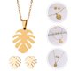 thumbnail image 2 of 1 juego Monstera Collar Pendiente Moda Monstera Pendiente Premium Collar, 2 of 5