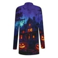 thumbnail image 5 of FDGIU Women's Halloween Cardigan 2025 - Printed Open Front Long Sleeve Cover-Up, Lightweight Crochet Fall Coat, Medium Length Coat Casual, 5 of 5