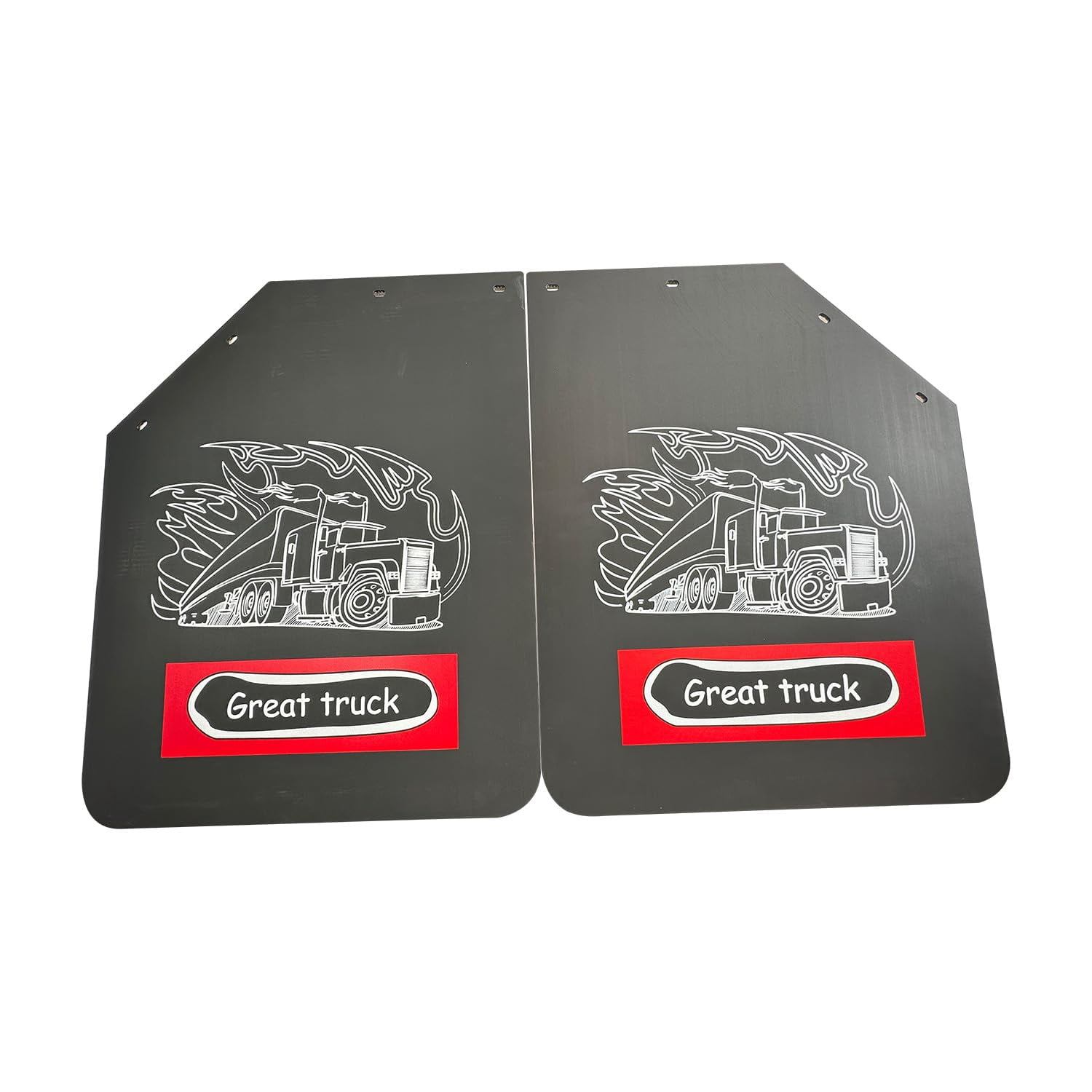 BST BSSP Mud Flaps for Semi Trucks Tractor Trailer Great-Truck Pattern,Heavy Duty Rubber Universal Mudflaps Splash Guard, 24 x 30Inch,Pair Set