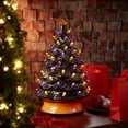 thumbnail image 7 of 24" Hand Painted Ceramic Halloween Tree, Pre-Lit Decoration with 148 Multi-Color Lights, Jack-O-Lantern and Star Toppers, 7 of 7