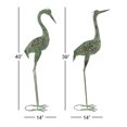 thumbnail image 3 of DecMode 40" Indoor Outdoor Standing Crane Garden Sculpture with Coiled U Shaped Feet (2 Pack), 3 of 13