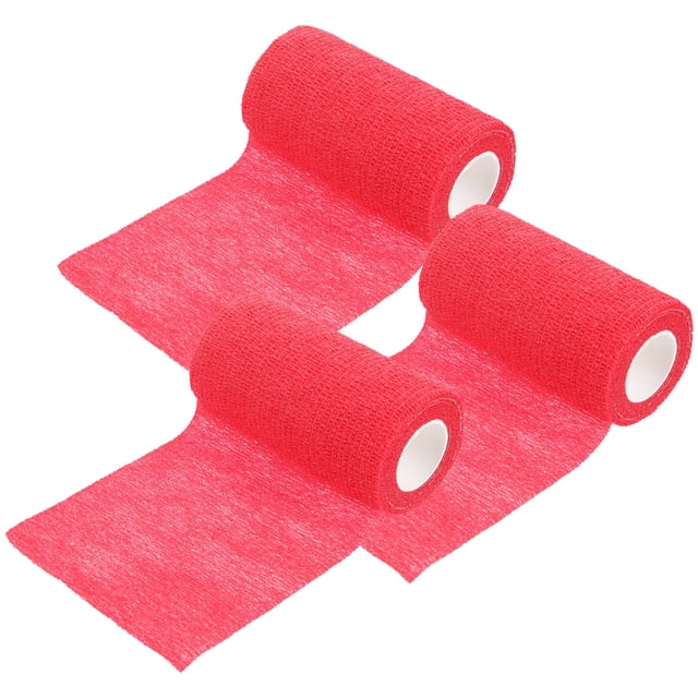 IFANLANDOR Red Elastic Non Woven Hockey Tape for Racket Grip Replacement and Absorbent Sports Use