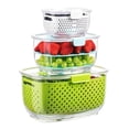 thumbnail image 1 of Contenedores de almacenamiento LUXEAR Fresh Produce, juego de 3 piezas, color verde, 1 of 8