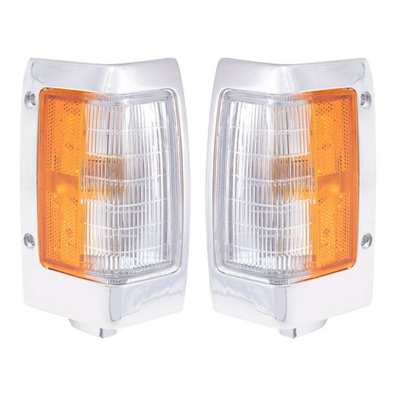 Park/Signal/Side Marker for 1990-1994 D21 Chrome Bezel for 1995-1997 Pickup B611588G00 Set NI2550107