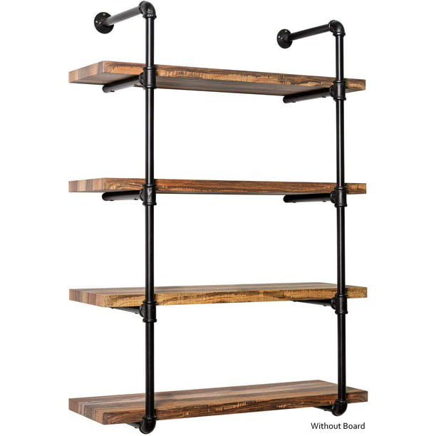 H Industrial Vintage Wall Mount Pipe, Industrial Style Shelving Brackets