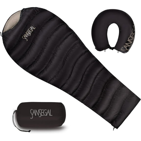 Down Sleeping Bag Ultralight Mummy Backpacking Sleeping Bags for Adults Camping Hiking Outdoor with 600 Fill Power Duck Down