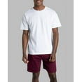thumbnail image 2 of Fruit Of The Loom Men's Short Sleeve T-Shirts Multipack Regular Fit Knit Jersey Crewneck Irregular Tees White 9-Pack Size Small, 2 of 4