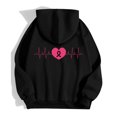 thumbnail image 4 of Veste à Capuche Zippée pour Femme, Chandail Décontracté avec Poches pour le Quotidien et la Sensibilisation au Cancer, 4 of 5