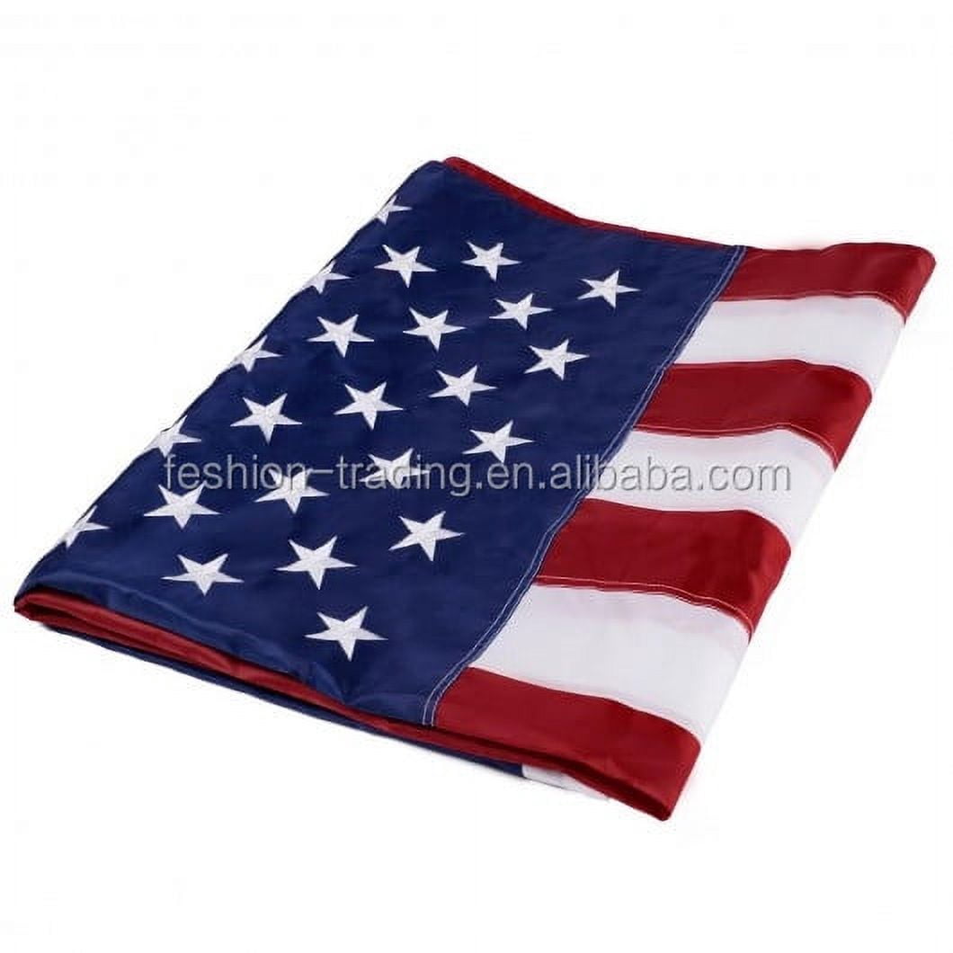 American USA Flags 3x5 FT For Outside, Beautiful Stars, Heavy Duty Durable Flags Outdoor, Hand Printed Vivid Color, Sewn Stripes, Brass Grommet. With flagpole Holder Wall Mount Bracket