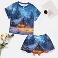 thumbnail image 4 of Christmas Snowmen 2 Pack Women’s Pajama Set Print Sleepwear And Shorts Y2k Loungewear Sets S-5XL, 4 of 7