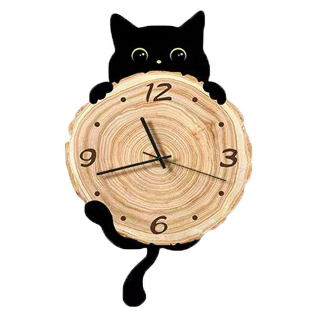 Reloj de Pared Strade Fareast Limited 42 cm Gato Decorativo Números Arábigos Grandes