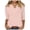 C42 Light Pink, variant on Gbsyewxs Shirts For Women Henley Neck 3/4 Sleeve Solid Color Soft Summer Womens T Shirt Grey