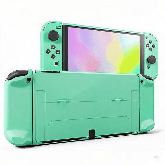 Protective Case Cover for Nintendo Switch OLED, 3 in 1 Dockable Shell Hard Case with Controller Grip Cover, Shock-Absorption and Anti-Scratch Design,Pink