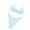 Mint Green, variant on Women's Solid Color Underwire Push Up Bikini Swimsuit Two Piece Set Diamond Bikini Summer Beach Vacation Swimwear, White L
