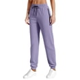 thumbnail image 5 of Bibifish Womens Pants Breathable Mesh Quick Dry Summer Joggers Solid Color Lightweight Loose Fit Elastic Cuff Capris With Zipper Pockets, 5 of 6