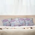 thumbnail image 3 of Ambesonne Floral Throw Pillow Cover 4 Pack, Dandelions Leaves Swirls, 24", Multicolor, 3 of 6