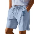 thumbnail image 3 of XINPING Men's Swim Trunks Mid-Thigh Breathable Palm Tree Print Quick Dry Beach Swimming Shorts with Pockets Anti-Chafe Mens Summer Clothes, 3 of 5