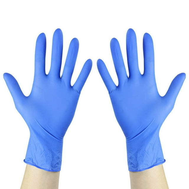 Amdohai 100pack Blue Nitrile Medical Eaxm Gloves for Healthcare Food Cooking Cleaning