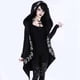 thumbnail image 4 of Sudadera con Capucha de Larga y Cremallera para Mujer, Chaqueta Lunar, Sudaderas Largas, Grandes, Ropa Gótica Y2k. Negro XL, 4 of 9