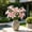 Pink, variant on Artificial Lily Baby's Breath Bouquet, Wenini 12.2in Hand-Tied Faux Floral Plastic Decorative Flowers, Realistic Fake Lilies for Wedding Centerpiece Table Aisle Arch Decor, Pink