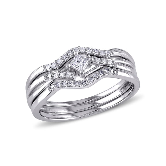 Everly Women's Diamond 10k White Gold Bridal Set