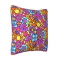 thumbnail image 2 of ZICANCN Abstract Groovy Floral Throw Pillow Covers, Bed Couch Sofa Knit Decorative Pillow Covers for Living Room Farmhouse, 18"x18", 2 of 8