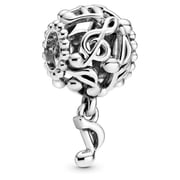 PANDORA Openwork Music Notes Charm