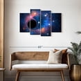 thumbnail image 3 of Elephant Stock Black Hole In Outer Space Wall Art - Horizontal Multi Panel Canvas - Living Room Wall Decor - Astronomy & Space Multi Panel - Black And Blue Decor - 43" x 27", 3 of 8