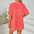 thumbnail image 5 of CHICLOOM Summer Tops for Women Short Sleeve 2025 Lightweight Cardigan Open Front Casual Loose Cover Ups Women Blouses, 5 of 7