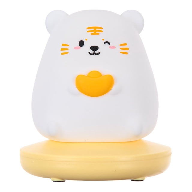 1 Ensemble Veilleuse Rechargeable Sans Éblouissement Apparence Adorable Luminosité Réglable Lampe LED Dessin Animé Cadeaux pour Bébé à la Maison