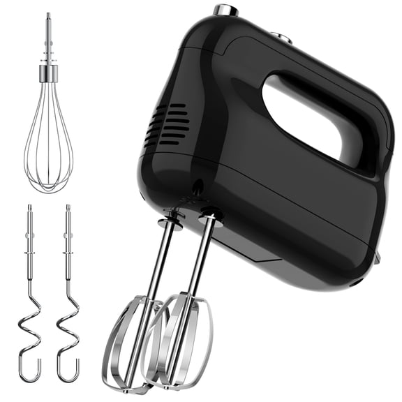 Wnkim Electric Hand Mixer,5-Speed with Stainless Steel Beaters & Dough Hooks