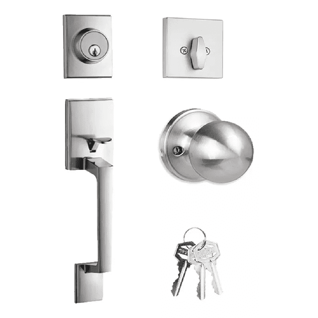 Juego Cerradura Puerta Manija De Puerta De Servicio PLATA