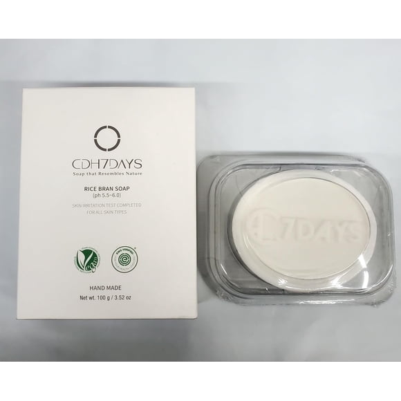 CDH7DAYS JABÓN EN BARRA VEGANO POR EWG/HECHO A MANO (HECHO EN COREA) Jabón corporal natural en barra, jabón de arroz hecho a mano a base de plantas (recomendación para ADOLESCENTES)