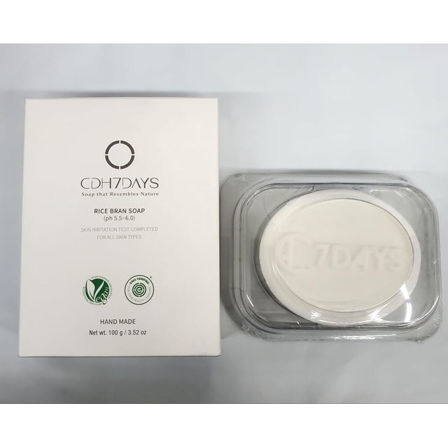 CDH7DAYS JABÓN EN BARRA VEGANO POR EWG/HECHO A MANO (HECHO EN COREA) Jabón corporal natural en barra, jabón de arroz hecho a mano a base de plantas (recomendación para ADOLESCENTES)