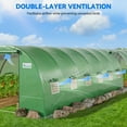 thumbnail image 4 of Dextrus 44x10x7ft Conservatory Ultra Spacious Robust 4 Entryways Open-air Horticultural Structures 24 Vents Walk-in Tunnel Plant Nursery Enhanced Zinc-Coated Steel Structure for Backyard, Green, 4 of 5