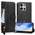 thumbnail image 1 of FOXDOCK Funda Tipo Cartera para Honor X5c 4G Cuero PU con Cremallera y Correa de Muñeca, Ranuras para Tarjetas, Soporte Plegable, Cierre Magnético, 1 of 5