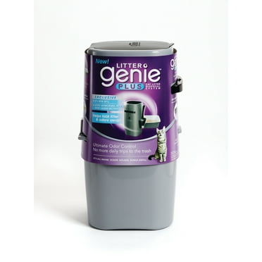 Litter Genie Plus Cat Litter Disposal System for Ultimate Odor Control Silver, 1 Count