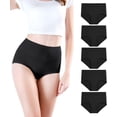 thumbnail image 1 of Ladies Knickers Cotton Full Briefs, High Waisted Underwear Multipack, 1 of 5