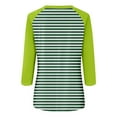 thumbnail image 4 of Women's Casual Striped 3/4 Sleeve Tee Comfort Fit Crewneck T-Shirt Soft Breathable Everyday Wear Stylish Top, 4 of 5