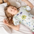 thumbnail image 5 of Balery Wildflowers Conjunto de Pijama Infantil de Manga Corta con Estampado – Ropa de Dormir de Algodón Suave-Medium, 5 of 5