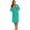 TURQUOISE, variant on Terry Cotton Hooded Unisex Teenagers and Petites Bathrobe - Turquoise, X-Large