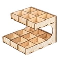 thumbnail image 2 of MERIGLARE DIY Wooden Paint Rack Stand Painting Ink Bottle Storage Holder Organizer Pigment 2-layer 15-grid, 2 of 8