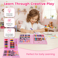 thumbnail image 6 of KIDDYCOLOR 87 Pcs Deluxe Kids Drawing & Craft Supply Kit, All in One Painting Coloring Tools Set with Plastic Case for Children, 6 of 9