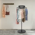 thumbnail image 2 of 55.1in Round Clothing Rack, Clothes Display Rack, Rotatable Garment Rack(Black), 2 of 14