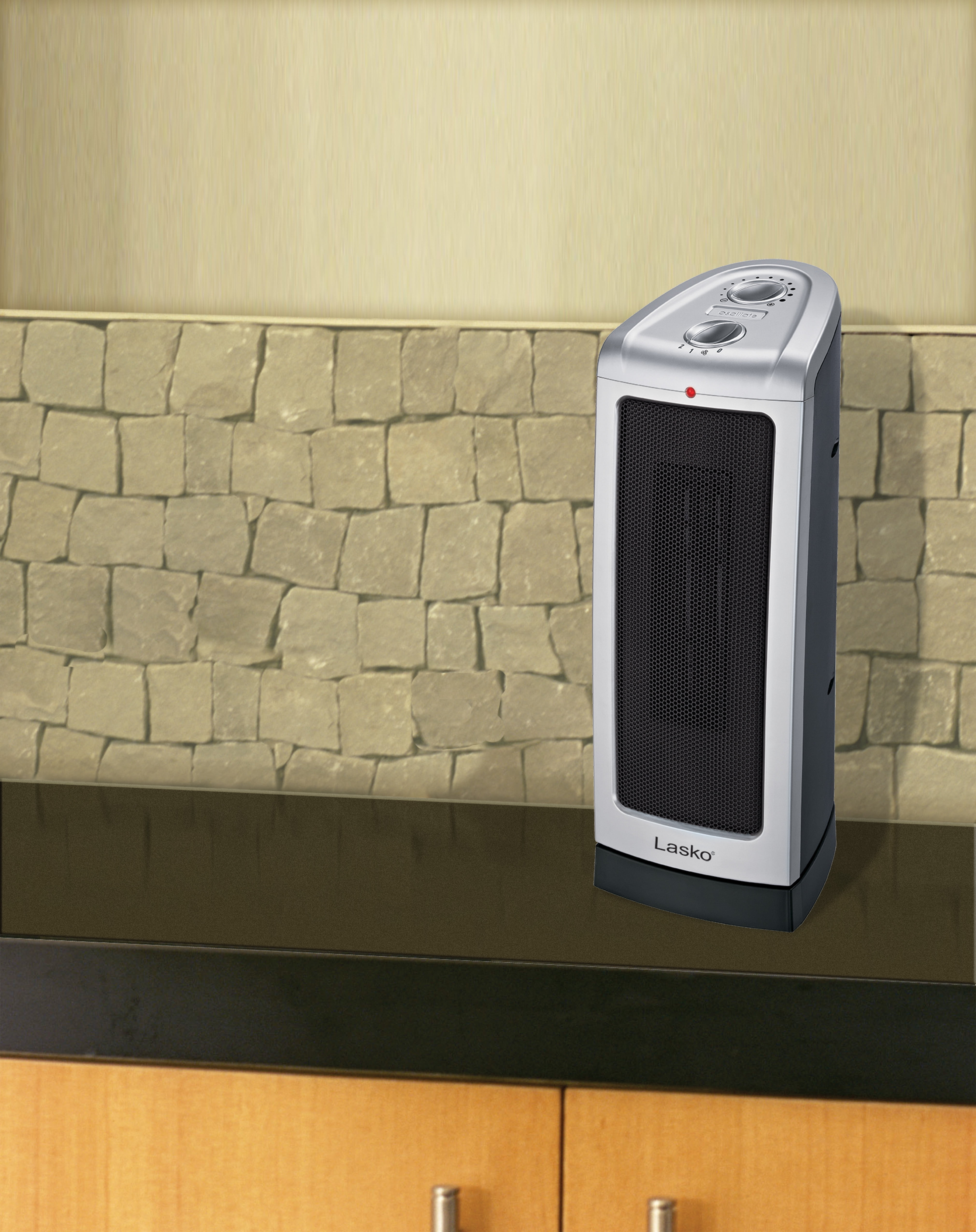 Lasko 1500W Oscillating Ceramic Tower Electric Space Heater with  Thermostat, 5307, Silver - Walmart.com