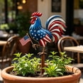 thumbnail image 5 of Sktrjpolfis Double Sided Patriotic Rooster Metal Yard Stake 11.8×7.8In Outdoor Garden 4th of July Lawn Porch Decor, 5 of 5