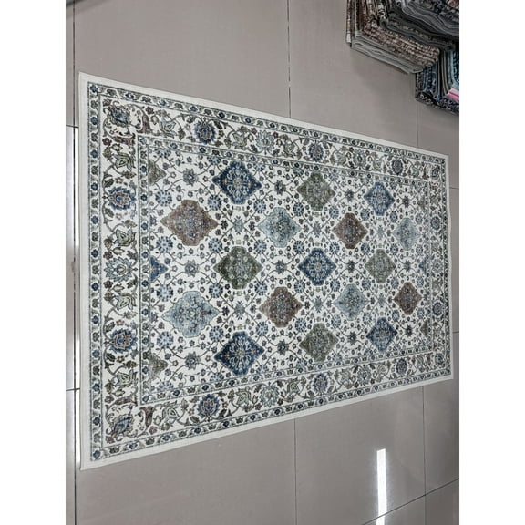 Yesfashion Carpets Area Rugs Washable Velvet (Total 1150Gsm) Pearl Velvet Cotton Tpr Washed Folding Carpet Xm-Persian-Sunflower Basketball Lottery 9*12ft