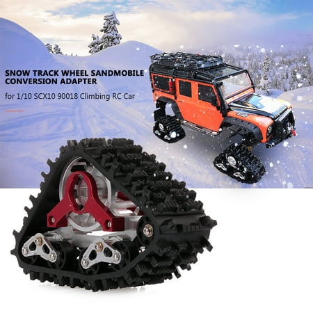 Snow Track Wheel Snow Tire Sandmobile Conversion Adapter for 1/10 SCX10 90018 Climbing RC
